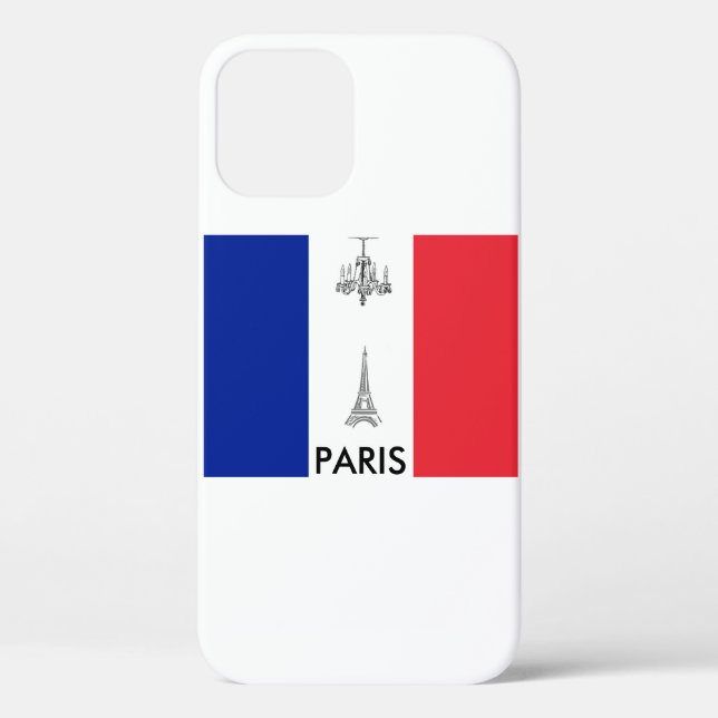 Coques Case-Mate iPhone Thème Paris Tour Eiffel Drapeau Français (Verso)