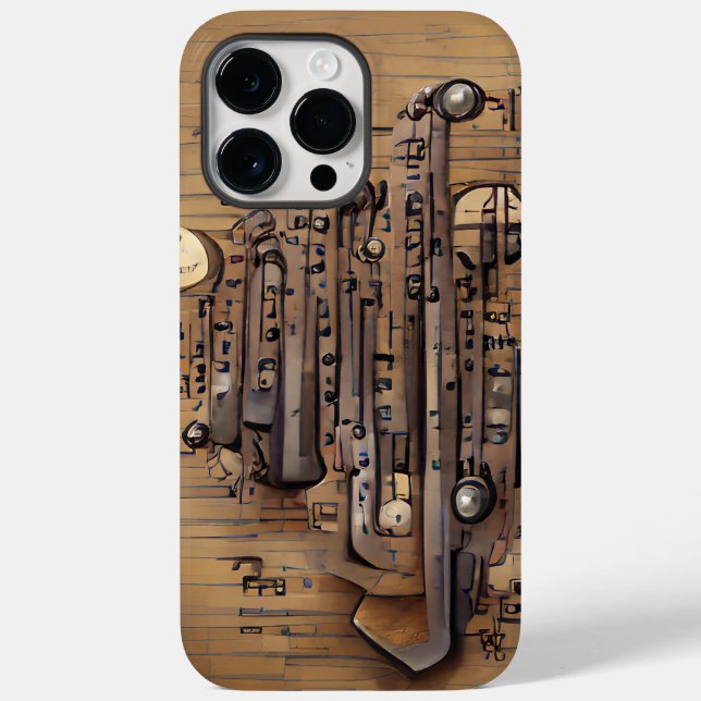 Coques Case-Mate iPhone THÈME STEAMPUNK MUSICAL Brown (Verso)