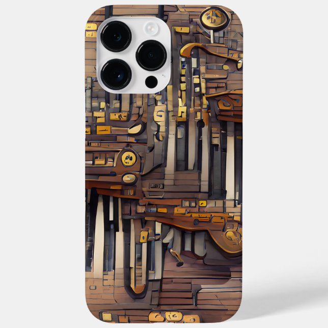Coques Case-Mate iPhone THÈME STEAMPUNK MUSICAL Brown (Verso)