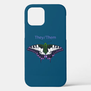 Case-Mate iPhone Case They/Them Nonbinary Pride Swallowtail Butterfly