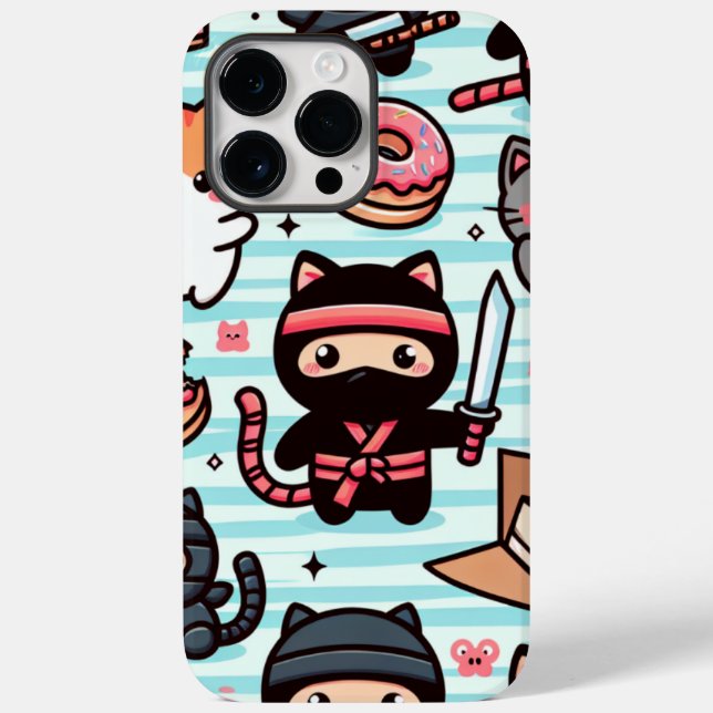Coques Case-Mate iPhone This cute iPhone case features playful ninja cats (Verso)