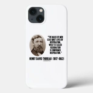 Case-Mate iPhone Case Thoreau Lead Quiet vit la désespoir Démission