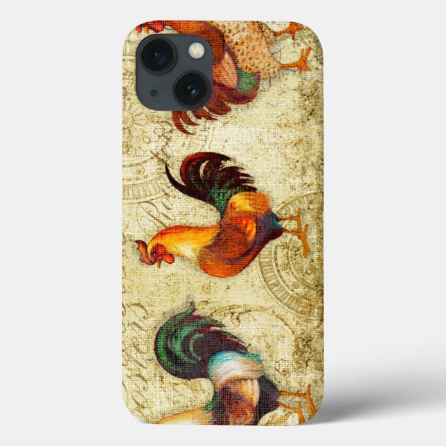 Coques Case-Mate iPhone Three Roosters (Verso)