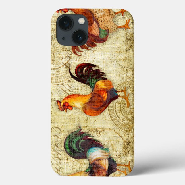 Coques Case-Mate iPhone Three Roosters (Verso)