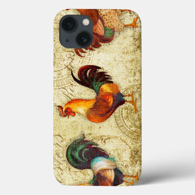 Coques Case-Mate iPhone Three Roosters (Verso)