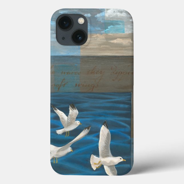 Coques Case-Mate iPhone Three White Seagulls Flying Over the Water (Verso)