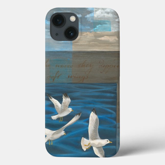 Coques Case-Mate iPhone Three White Seagulls Flying Over the Water (Verso)