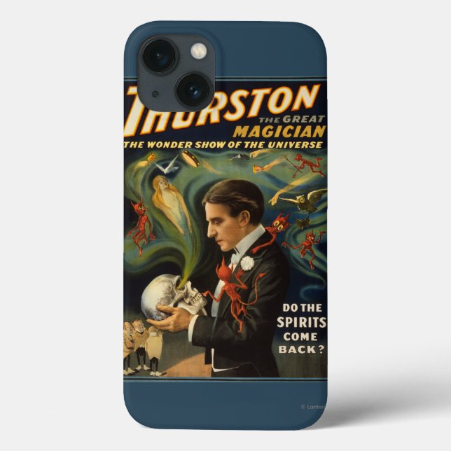 Coques Case-Mate iPhone Thurston the Great Magician Holding Skull Magic (Verso)