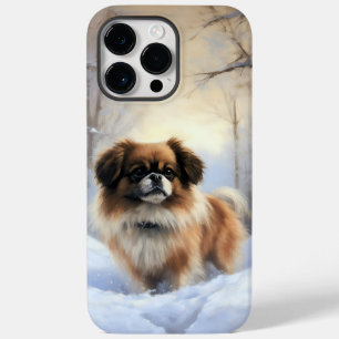 Coque Case-Mate iPhone Tibetan Spaniel Qu'il neige Noël 