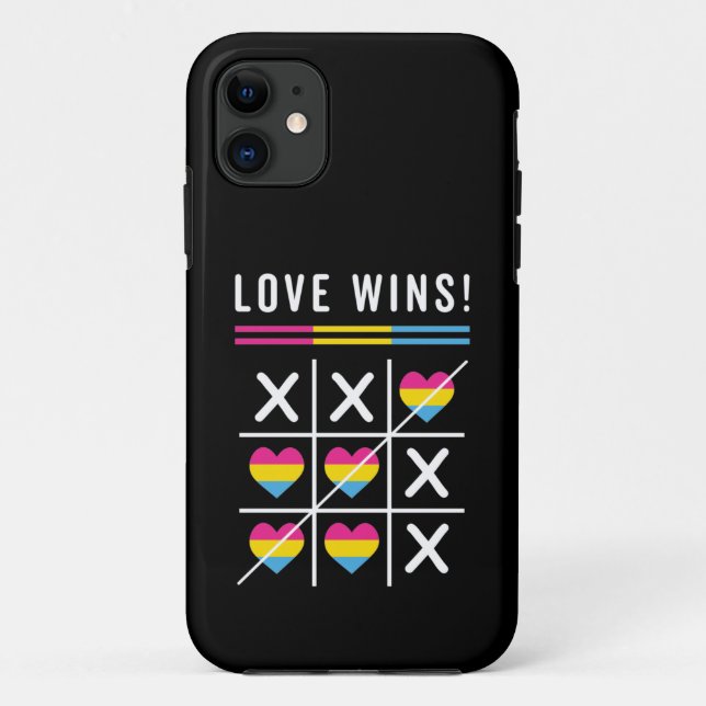 Coques Case-Mate iPhone Tic Tac Toe Loe Remporte La Fierté Pansexuelle LGB (Dos)