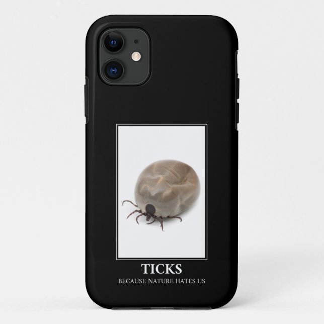 Coques Case-Mate iPhone Ticks Parce Que La Nature Nous Hait - Parasite Fun (Dos)