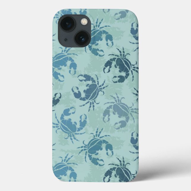 Coques Case-Mate iPhone Tie Dye Pattern Of Crabs (Verso)