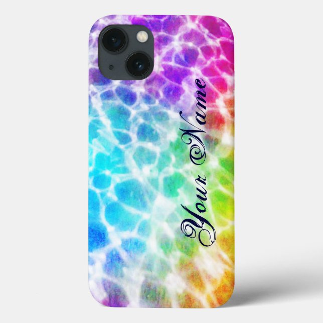 Coques Case-Mate iPhone Tiedye Hippie Wavy Rainbow Effet (Verso)