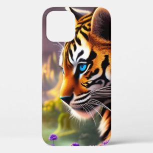 Case-Mate iPhone Case Tiger Cub, Fleurs Violettes