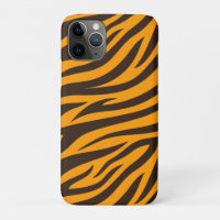 Tiger Gravure noire Orange motif en peau d'animal 