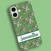 Tiger Green Motif Nom personnalisé