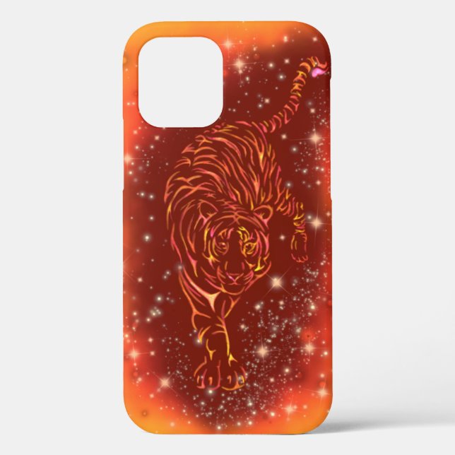 Coques Case-Mate iPhone Tiger Running At Galaxy Starry Night  (Verso)