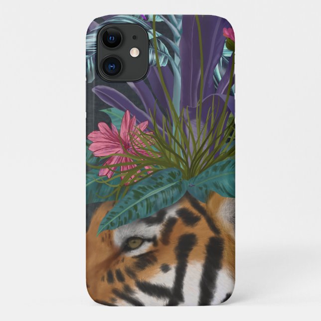 Coques Case-Mate iPhone Tigre avec tête tropicale (Dos)