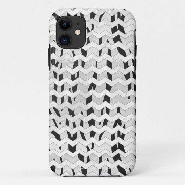 Coques Case-Mate iPhone Tigre Cheveron noir et blanc (Dos)