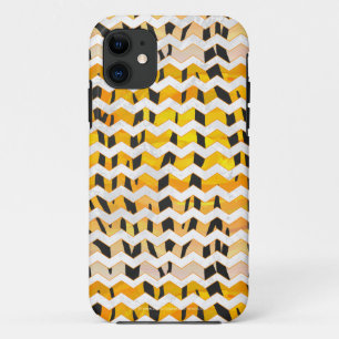 Coque Case-Mate Pour iPhone Tigre Chevron noir et orange