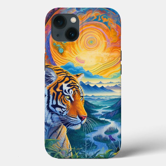 Coques Case-Mate iPhone Tigre cosmique (Verso)