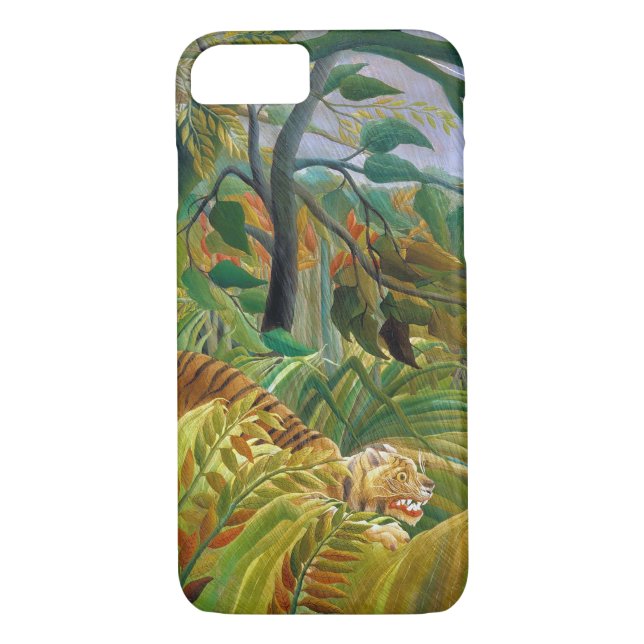 Coques Case-Mate iPhone Tigre dans une tempête tropicale, Rousseau (Dos)