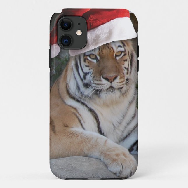 Coques Case-Mate iPhone Tigre du Bengale de Noël (Dos)