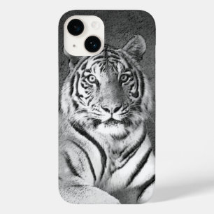 Coque Case-Mate iPhone Tigre en noir et blanc