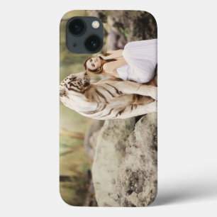 iPhone 13 Case Tigre et dame du Bengale