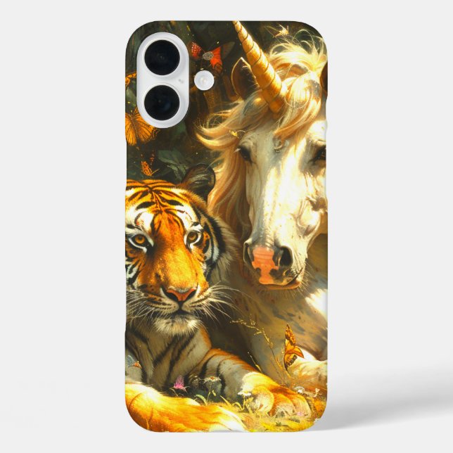 Coques Case-Mate iPhone Tigre et licorne (Verso)