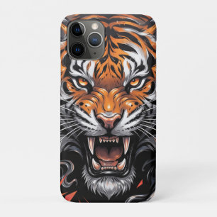 Case-Mate iPhone Case Tigre féroce avec graphique de fumée et d'éclairs 
