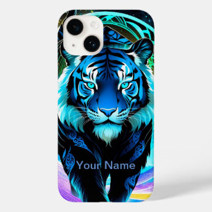 Coque Case-Mate iPhone Tigre luminescent au néon mystique et éthéré