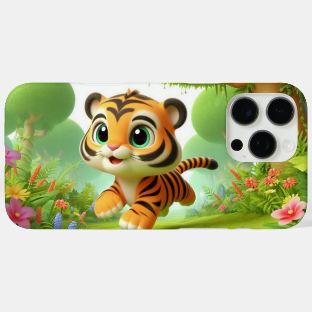 Coques Case-Mate iPhone Tigre mignon (Verso (horizontal))