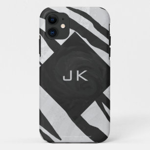 Etui iPhone Case-Mate Tigre Monogramme noir et blanc