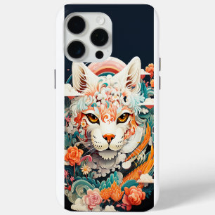 Coque Case-Mate iPhone Tigre mou avec fleurs Papier coupé
