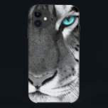 Coque Case-Mate iPhone Tigre noir blanc<br><div class="desc">noir gris blanc de l'oeil de tigre</div>