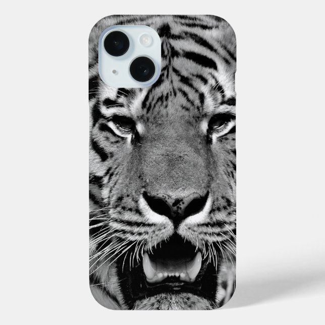 Coques Case-Mate iPhone Tigre noir et blanc (Verso)
