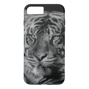 Coque iPhone 8 Plus/7 Plus Tigre noir et blanc
