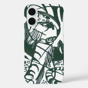 Coques iPhone 16 Tigre par Franz Marc, Art Expressionniste Vintage