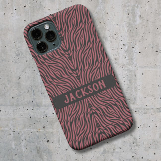 Coque Pour iPhone 16 Tigre Pattern Red and Gray