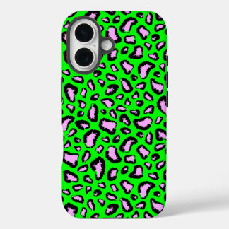Coque Pour iPhone 16 Tigre vert rose