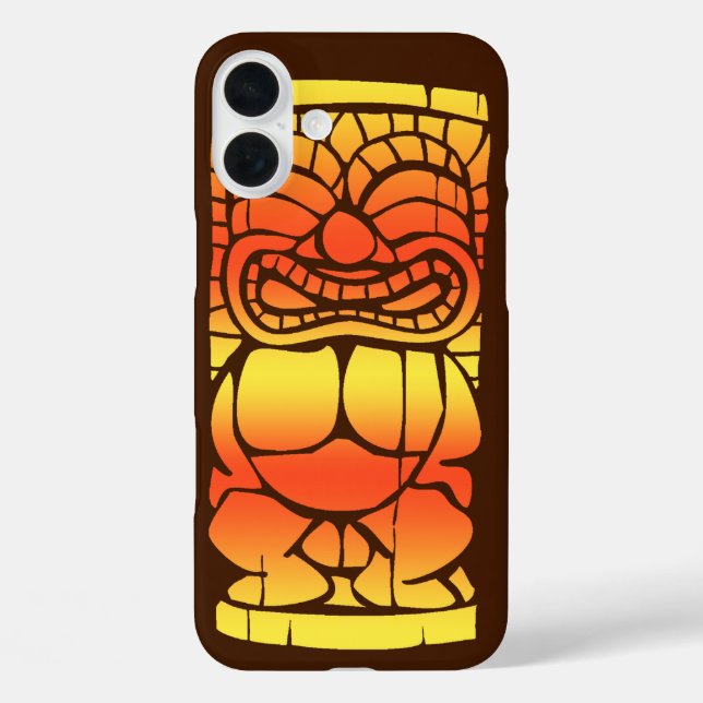 Coques Case-Mate iPhone Tiki Ailani Hawaiian Sunset Blend Orange (Verso)