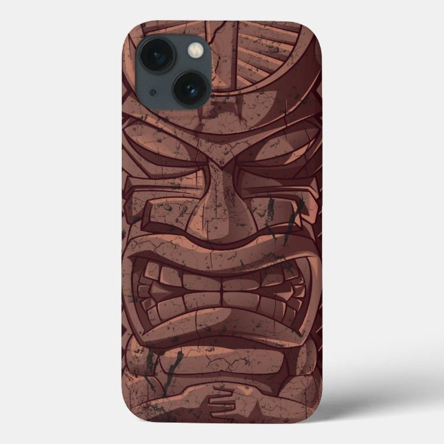 Coques Case-Mate iPhone Tiki Statue en bois Totem Sculpture (Verso)
