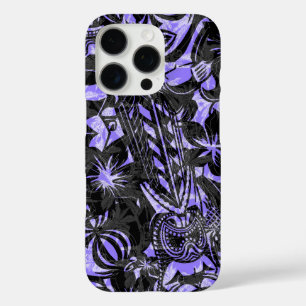 Coque iPhone 16 Pro Tiki Trader Hawaiian Lavender Grey