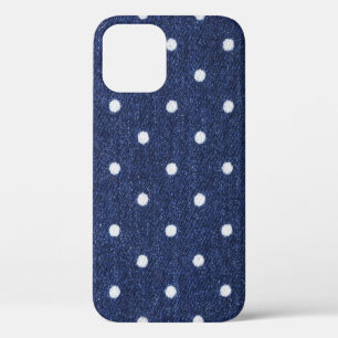 Case-Mate iPhone Case Timbre de pois : texture en tissu denim.