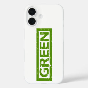 Coque Pour iPhone 16 Timbre vert