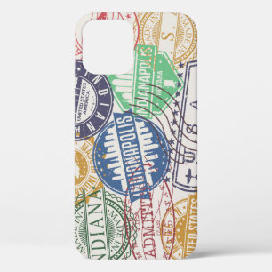 Case-Mate iPhone Case Timbres d'Indianapolis : Sceau de voyage.