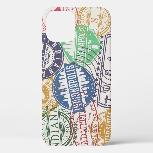 Coques Case-Mate iPhone Timbres d'Indianapolis : Sceau de voyage. (Verso)