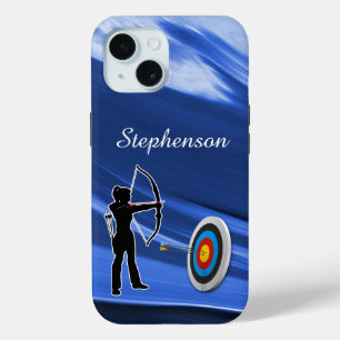 Coque Case-Mate iPhone Tir à l'arc - Silhouette d'archer et cible Personn