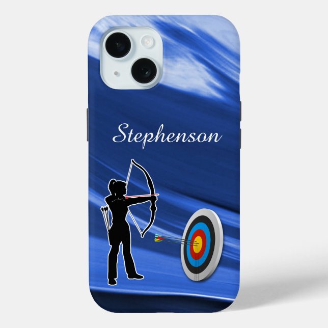 Coques Case-Mate iPhone Tir à l'arc - Silhouette d'archer et cible Personn (Verso)